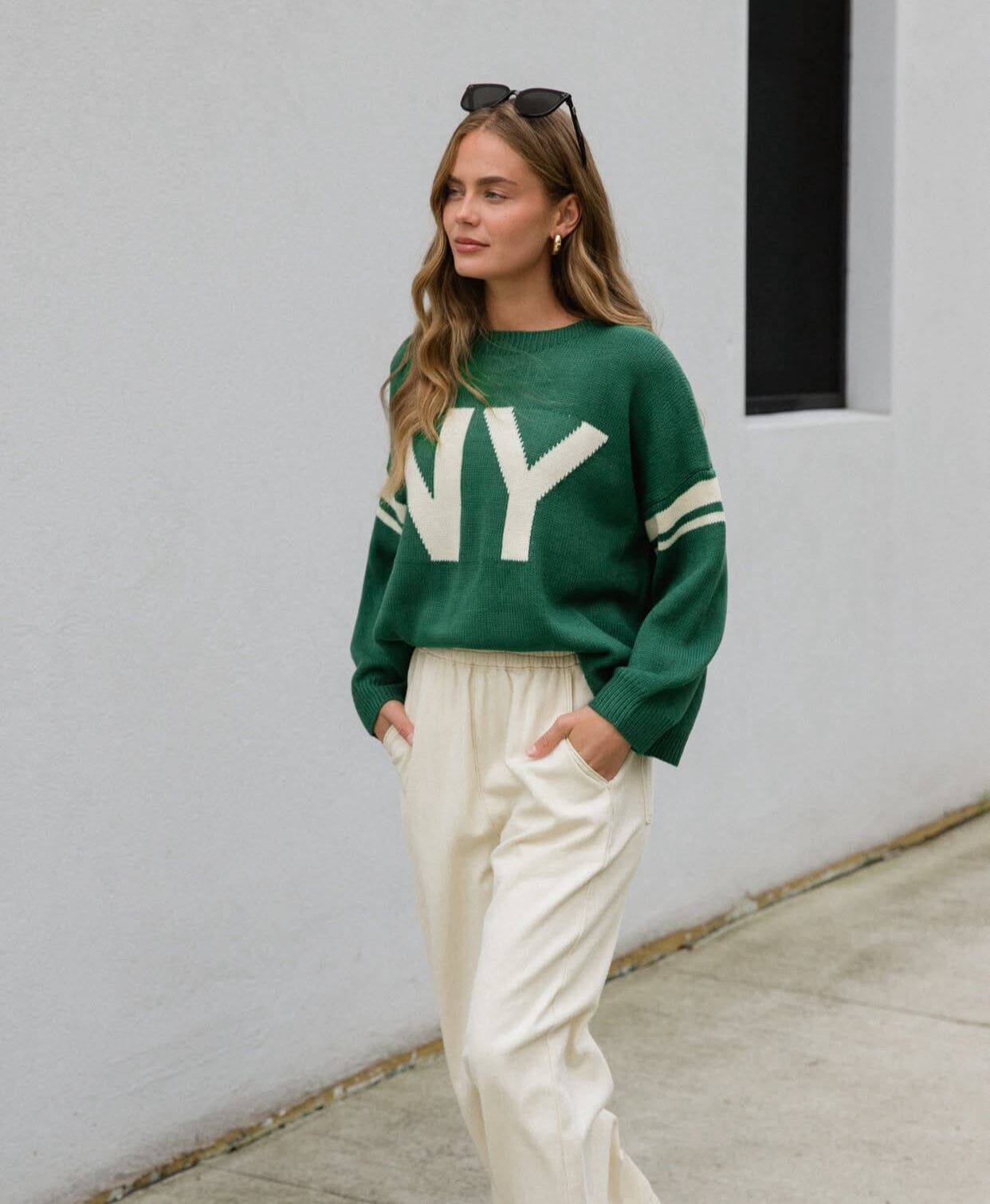 Label of Love New York Jumper - Emerald Label of Love