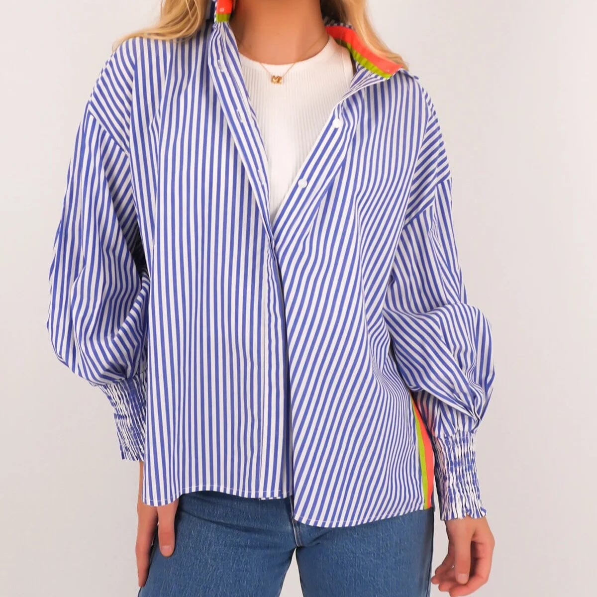 Label of Love Stella Shirt - Blue Stripe Label of Love