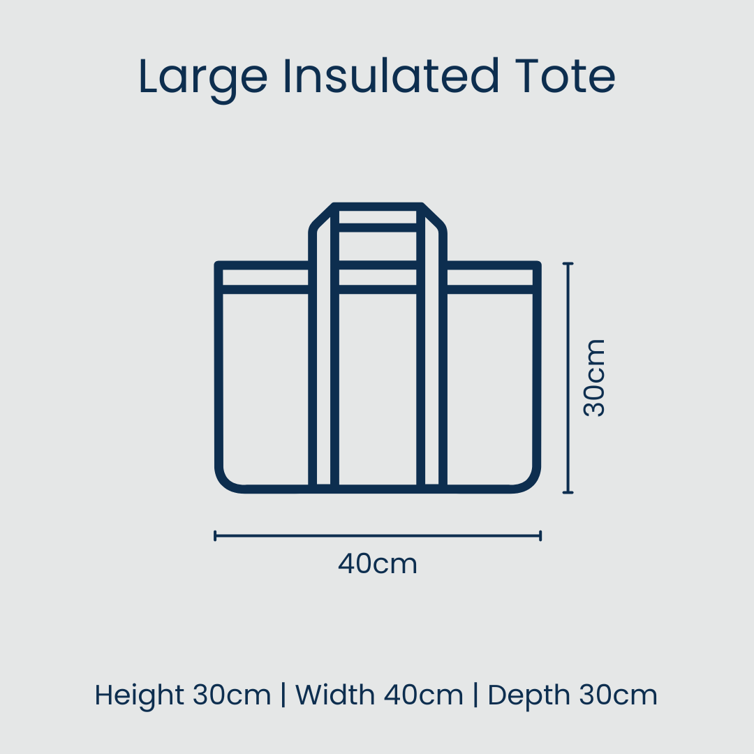 Large Insulated Tote – Blue Stripe Cooler Bag Project Ten Pty Ltd 