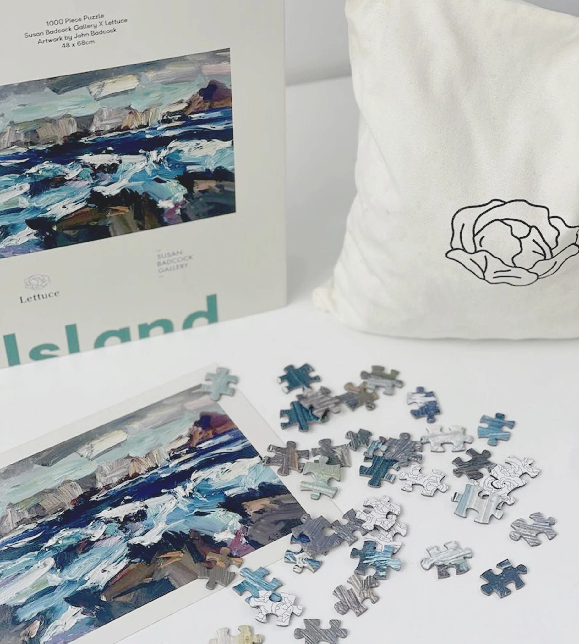 Lettuce x Susan Badcock Gallery Puzzle John Badcock Nepean Island Lettuce