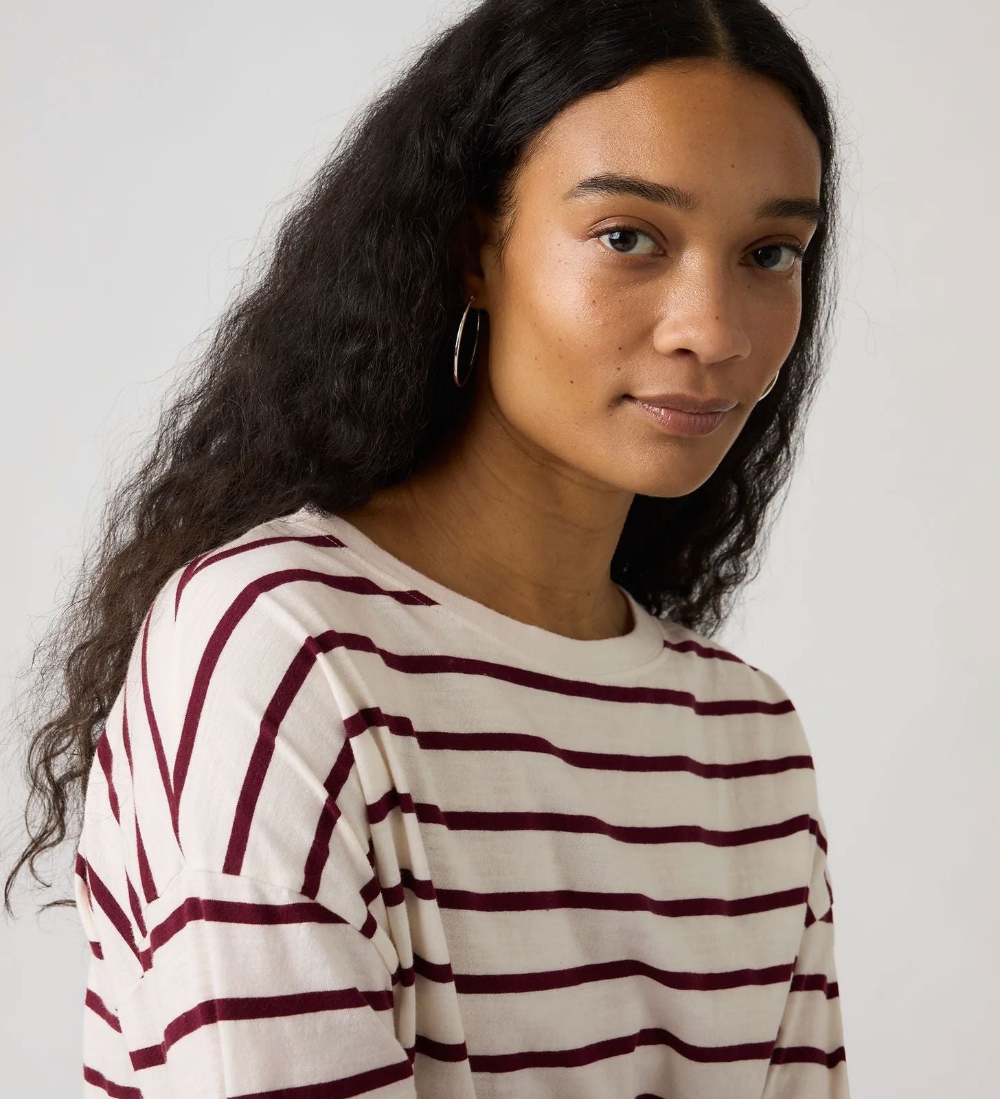 Levi's Julie Slub Long Sleeve Saint - Stripe Egret Long Sleeve Top Levi's 