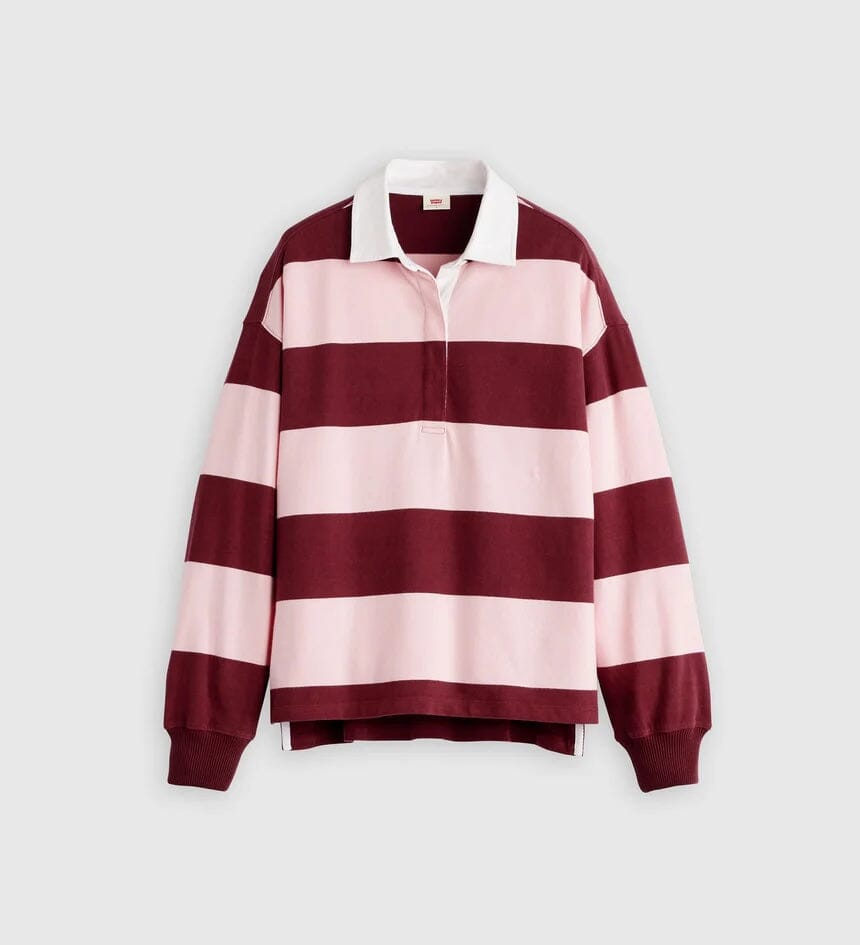 Levi's Reenie Rugby Long Sleeve - Katie Stripe Coral Blush Levi's