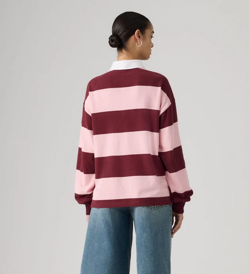 Levi's Reenie Rugby Long Sleeve - Katie Stripe Coral Blush Levi's