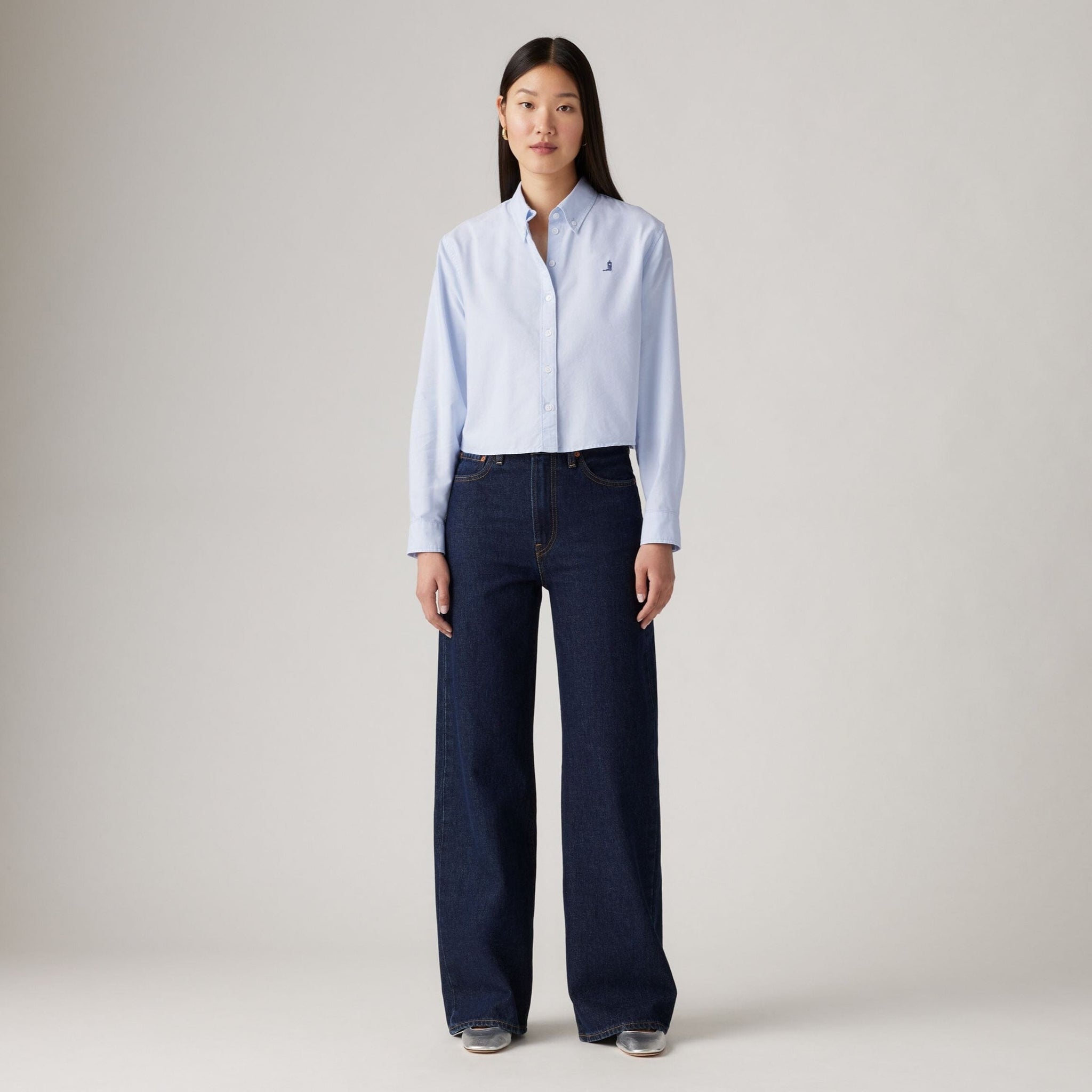 Levi's Women's Ribcage Wide-Leg Jeans - Shaded View