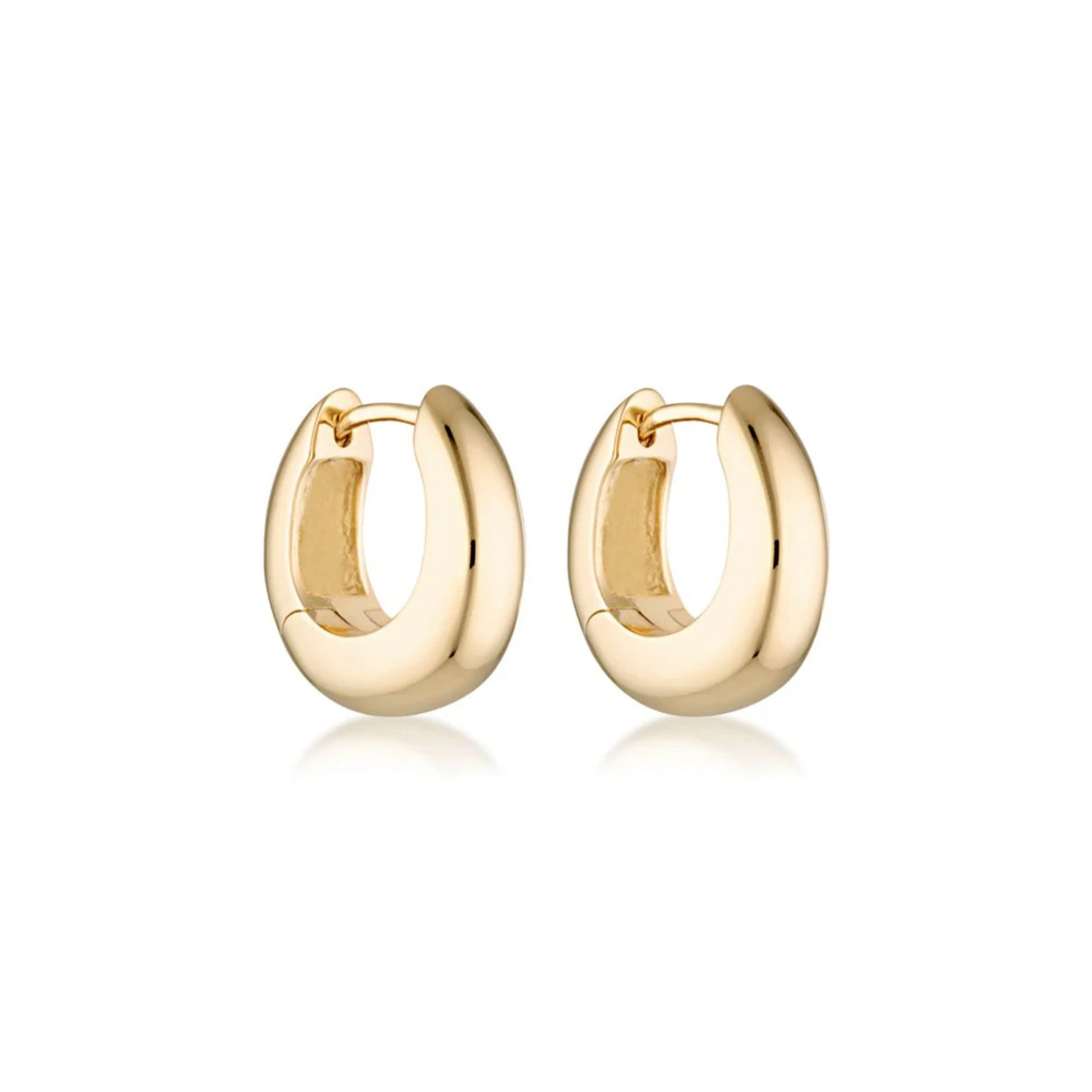 Linda Tahija Bold Huggie Earrings - Gold Linda Tahija
