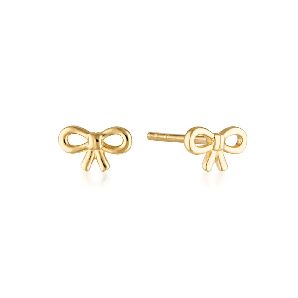 Linda Tahija Bow Stud Earrings - Gold Stud Earrings Linda Tahija 
