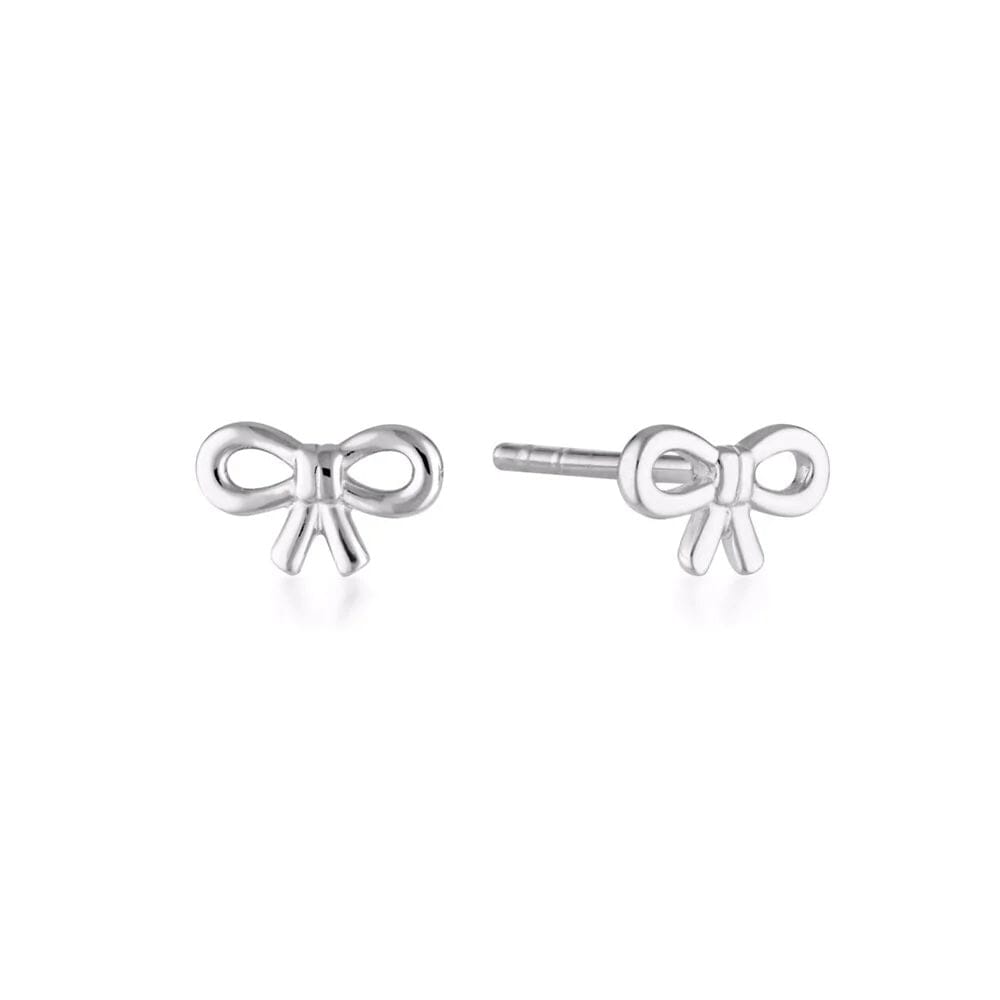 Linda Tahija Bow Stud Earrings - Silver Stud Earrings Linda Tahija 