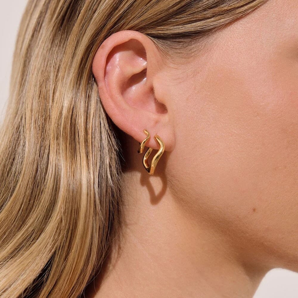 Linda Tahija Cascade Hoop Earrings - Gold Linda Tahija