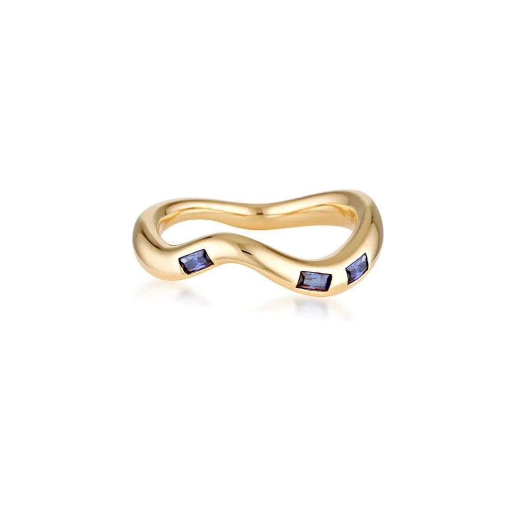 Linda Tahija Cascade Ring - Created Sapphire Gold Linda Tahija