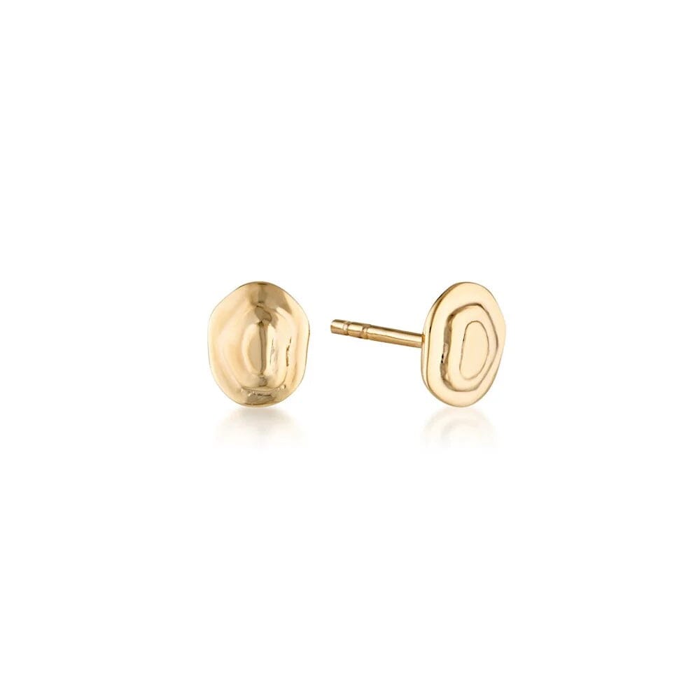 Linda Tahija Contour Stud Earrings - Gold Linda Tahija