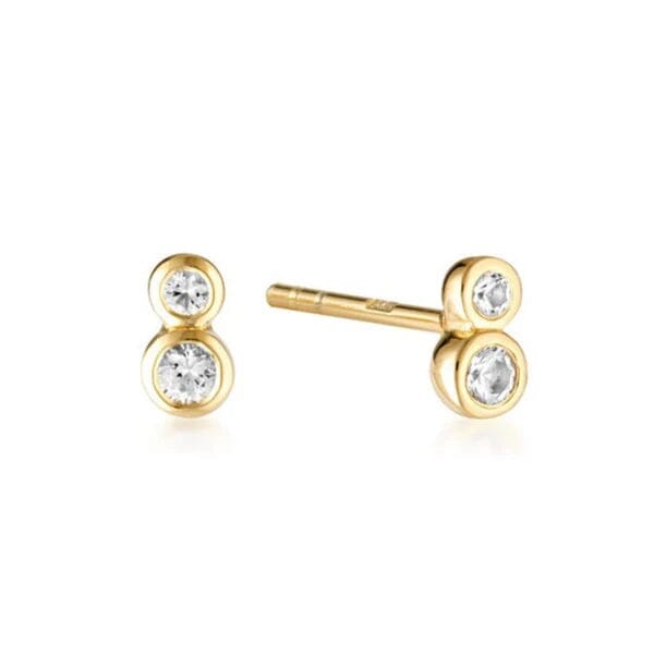 Linda Tahija Duo Stud Earrings - Gold Linda Tahija