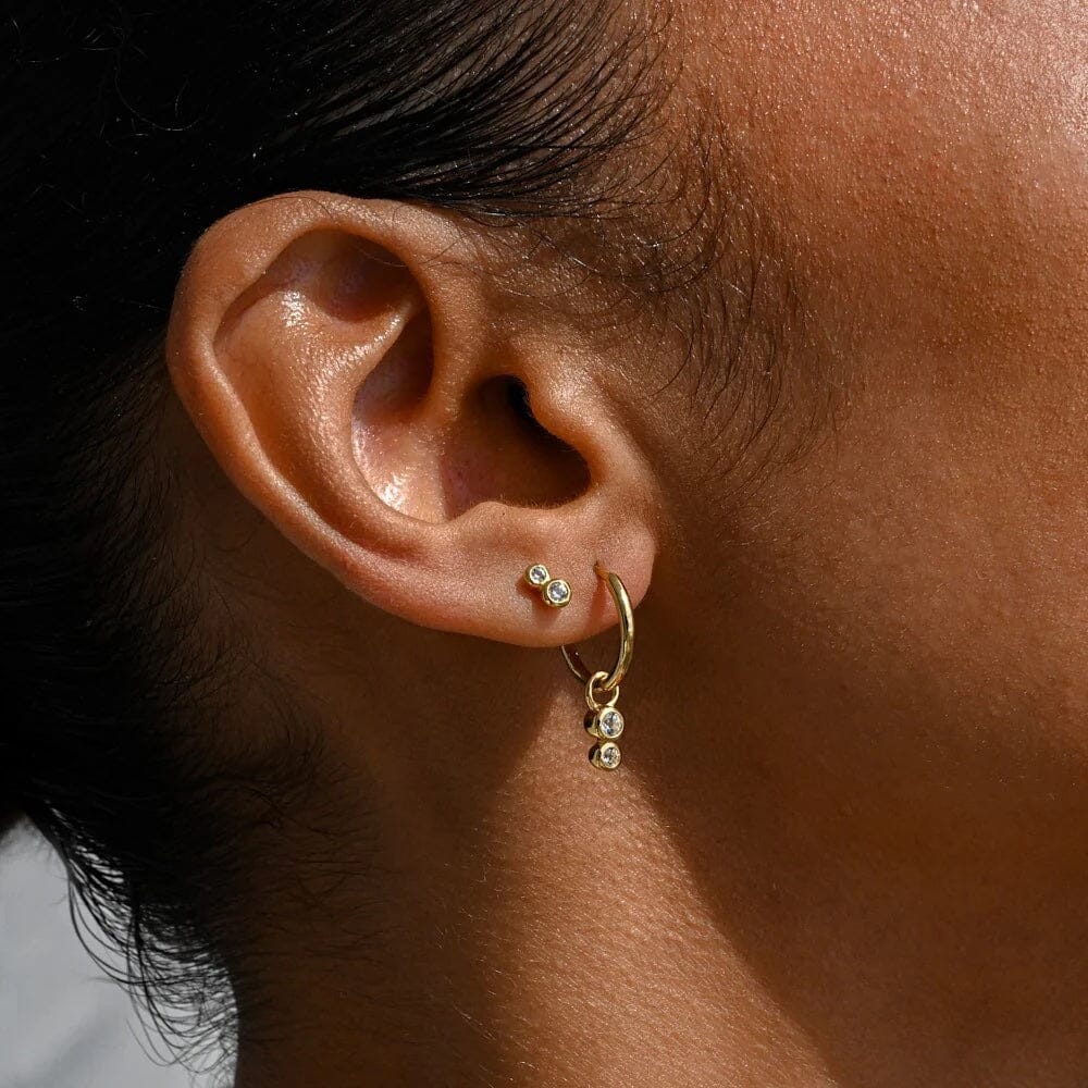 Linda Tahija Duo Stud Earrings - Gold Linda Tahija