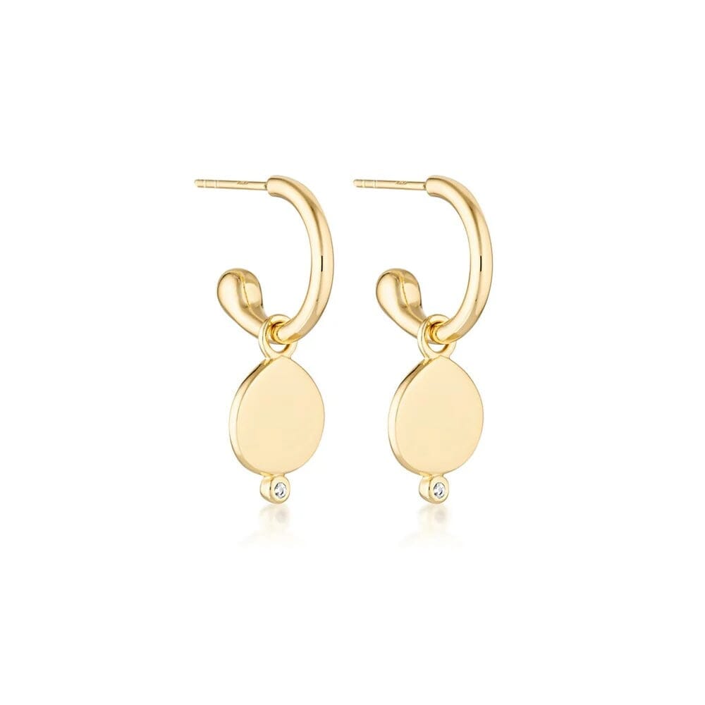 Linda Tahija Field Hoop Earrings - Gold Plated Sterling Silver Linda Tahija