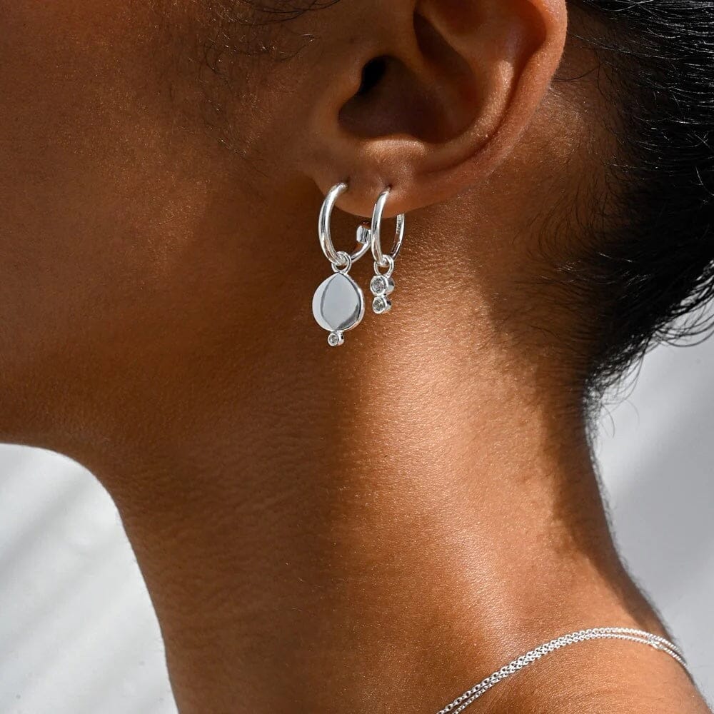 Linda Tahija Field Hoop Earrings - Silver Linda Tahija