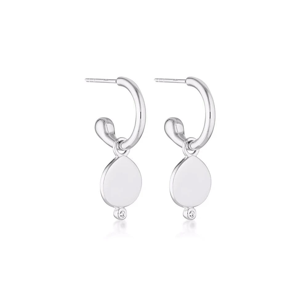 Linda Tahija Field Hoop Earrings - Silver Linda Tahija