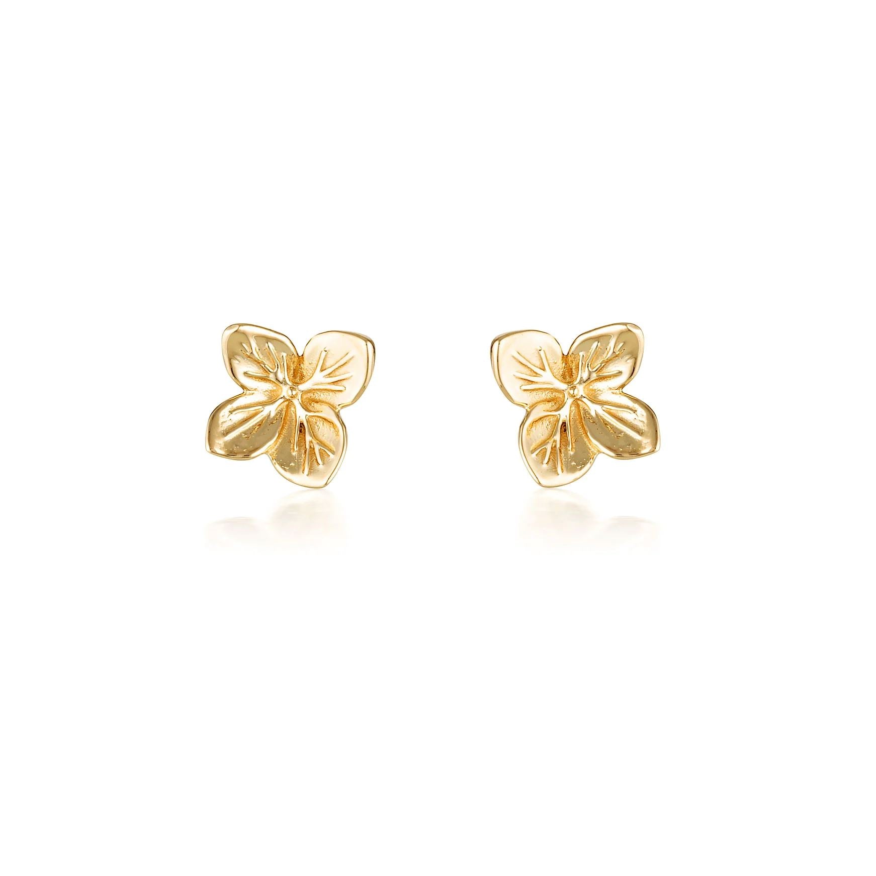 Linda Tahija Hydrangea Stud Earring - Gold Linda Tahija