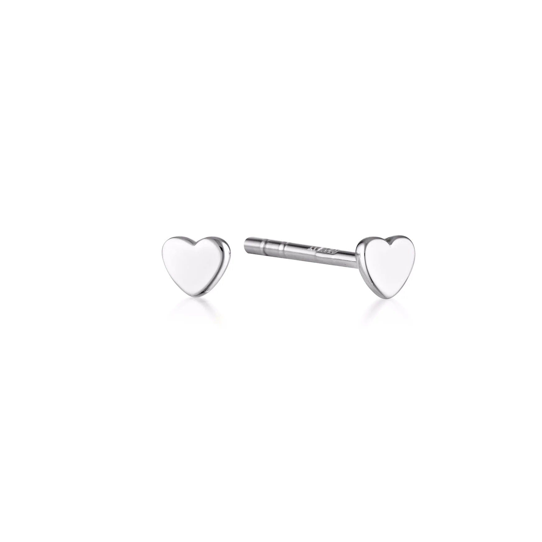 Linda Tahija Micro Heart Earrings - Silver Linda Tahija