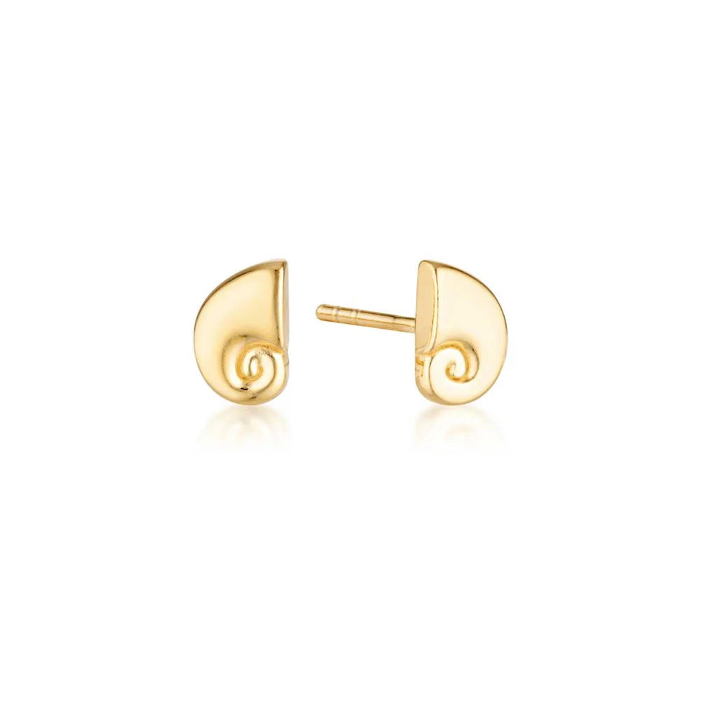 Linda Tahija Nautilus Stud Earrings - Gold Linda Tahija