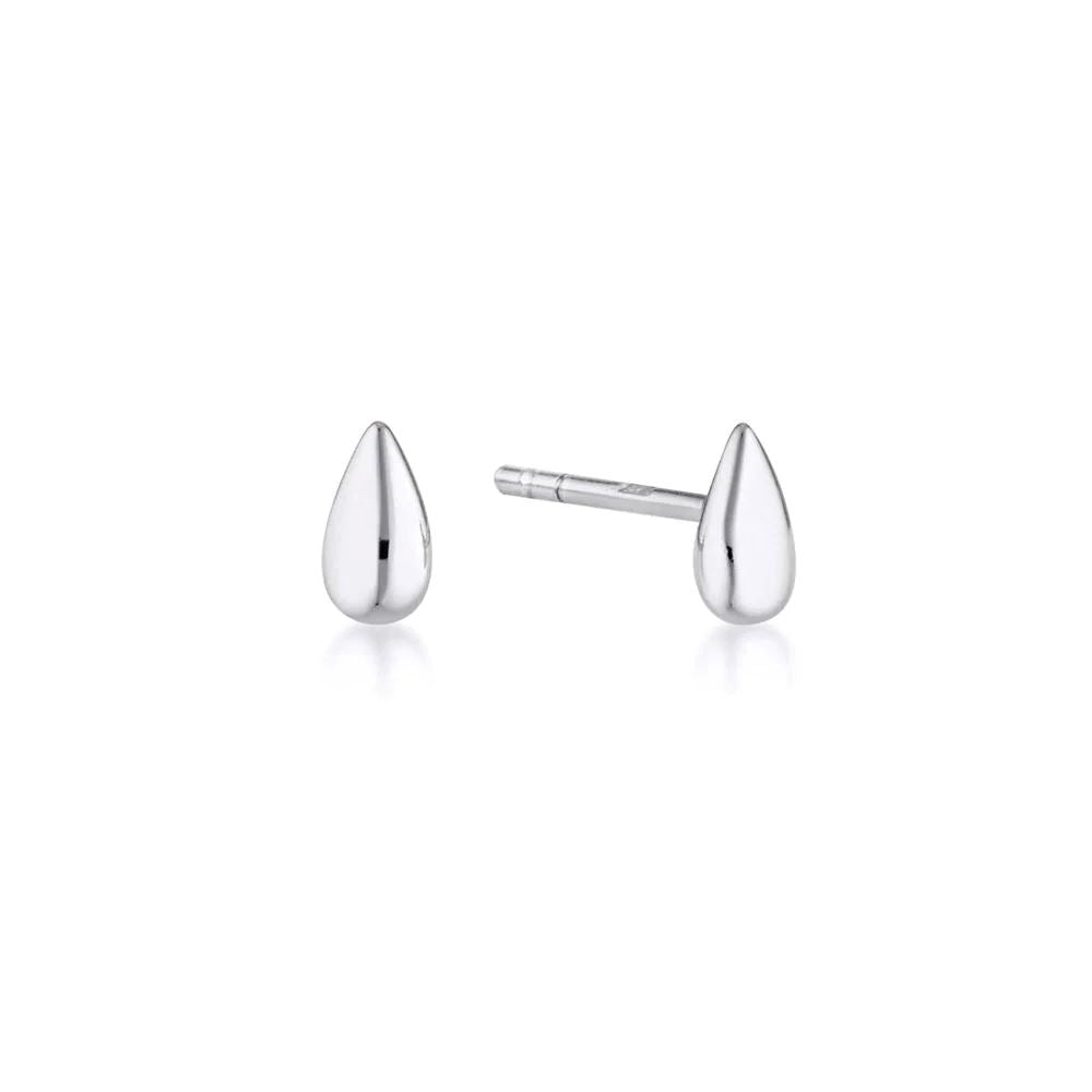 Linda Tahija Petal Stud Earrings - Silver Linda Tahija