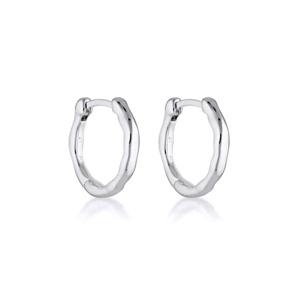 Linda Tahija Relic Hoop Earrings - Silver Linda Tahija