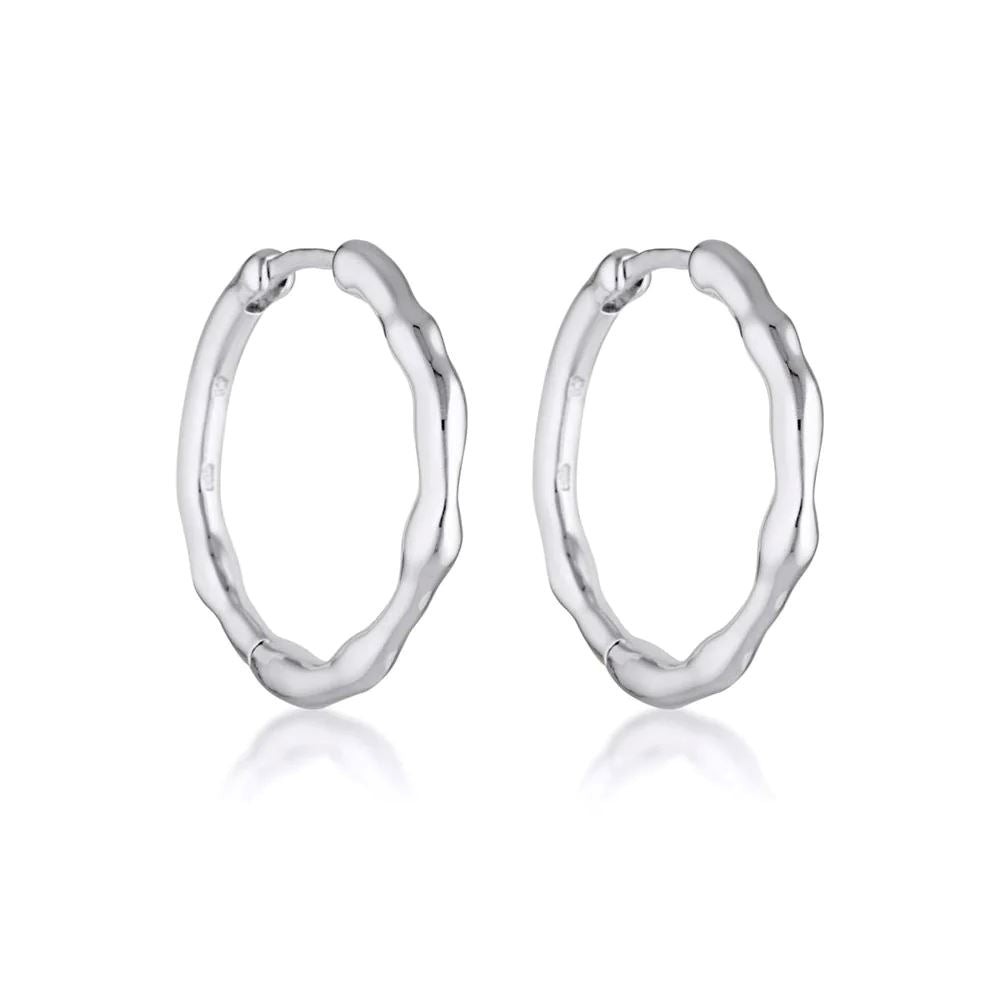 Linda Tahija Relic Max Hoop Earrings - Silver Linda Tahija