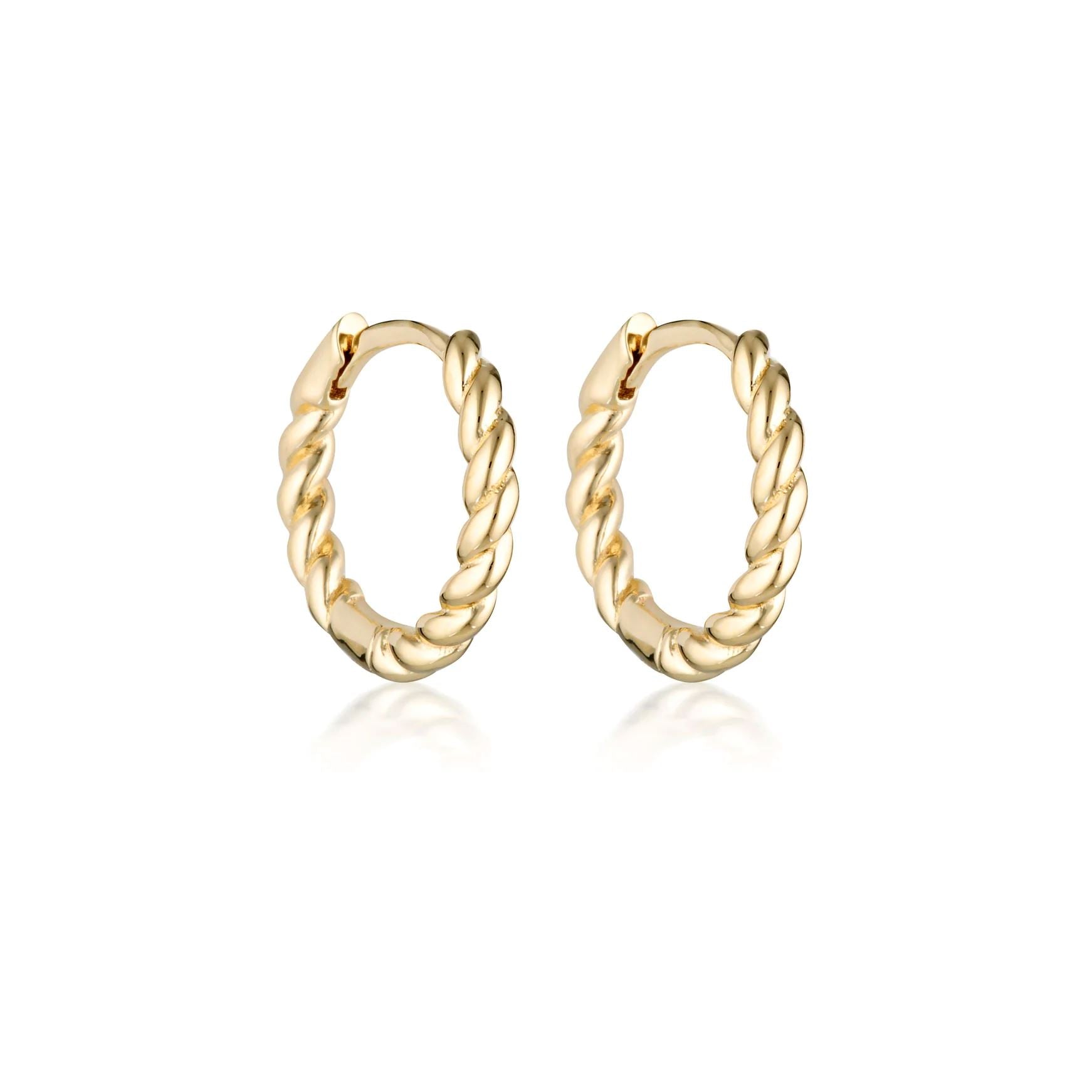 Linda Tahija Rope Huggie Earrings - Gold Linda Tahija