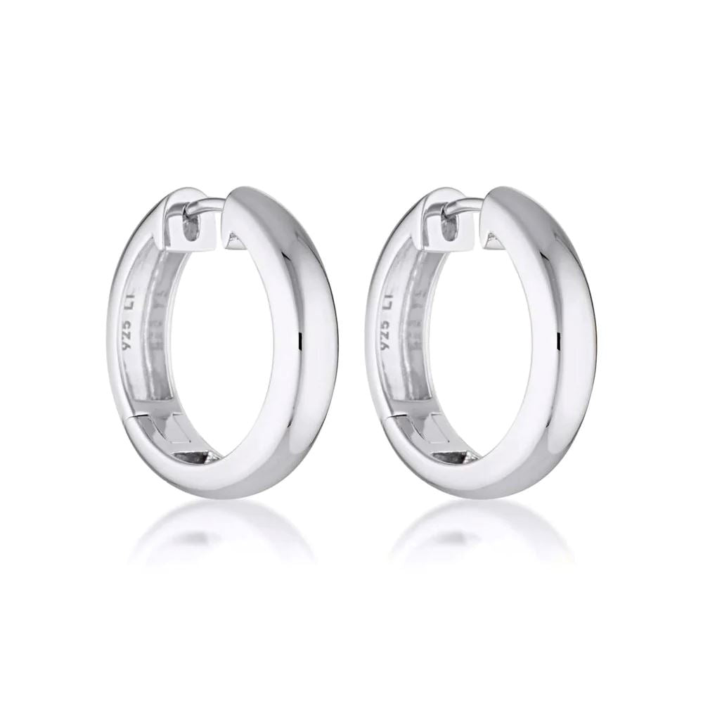 Linda Tahija Solar Max Hoop Earrings - Silver Linda Tahija