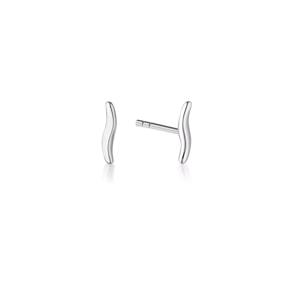 Linda Tahija Whisp Stud Earrings - Silver Linda Tahija