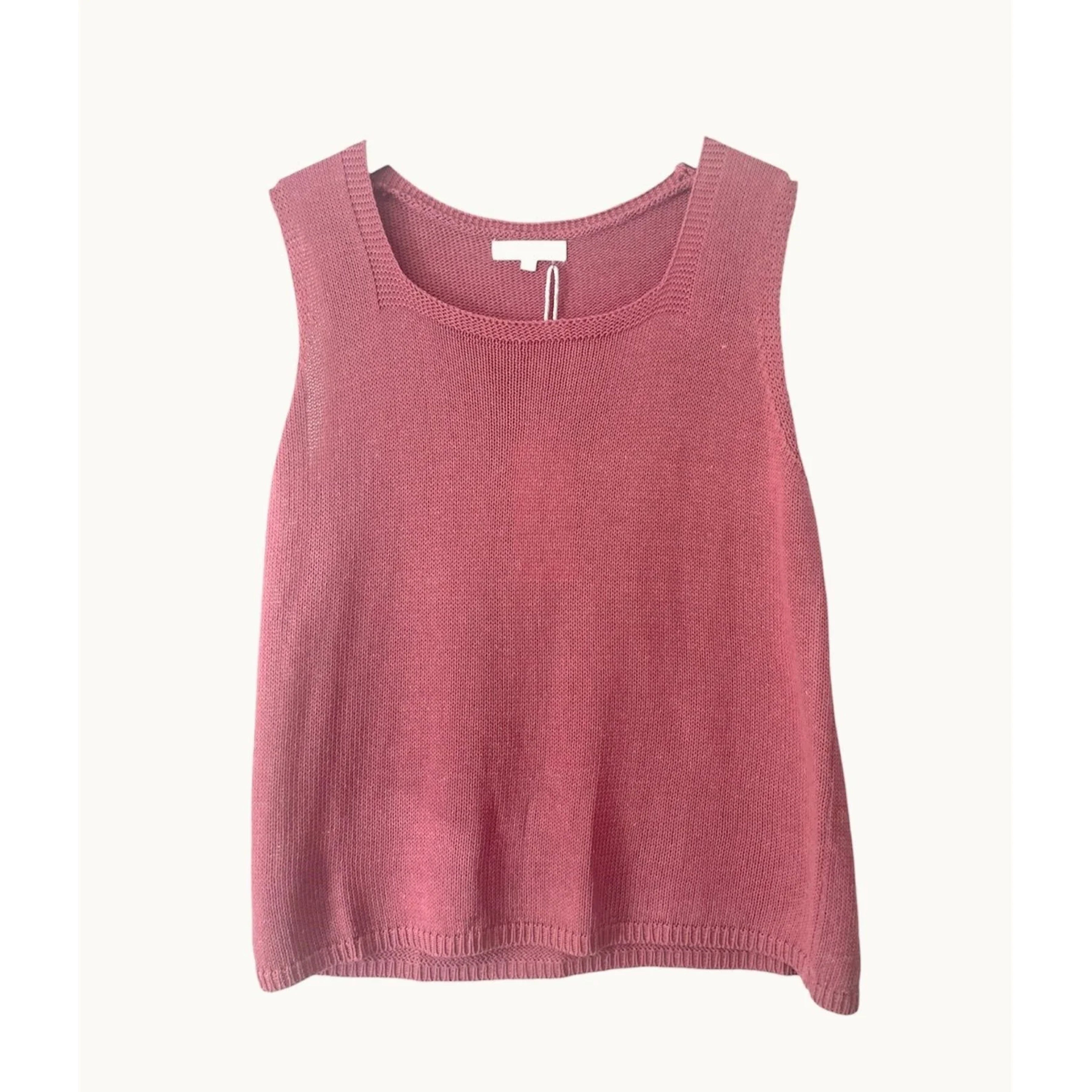 Little Lies Square Neck Knit Tank - Rose Little Lies