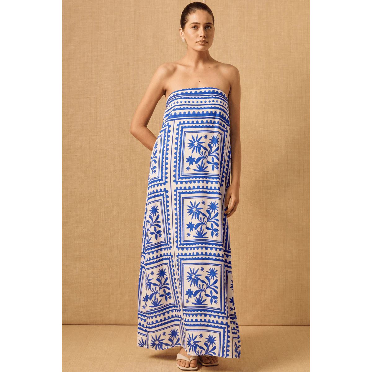 Losas Maxi Dress - Blue Lagoon Mon Renn