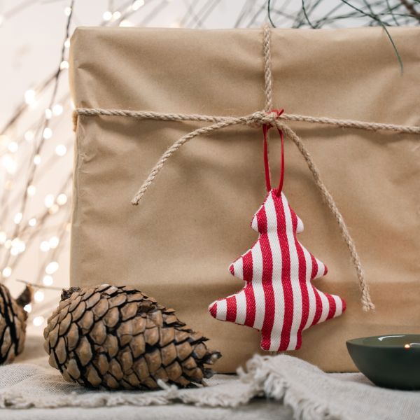 Lucia Fabric Tree - Red Stripe Christmas Decoration Mediterranean Markets 