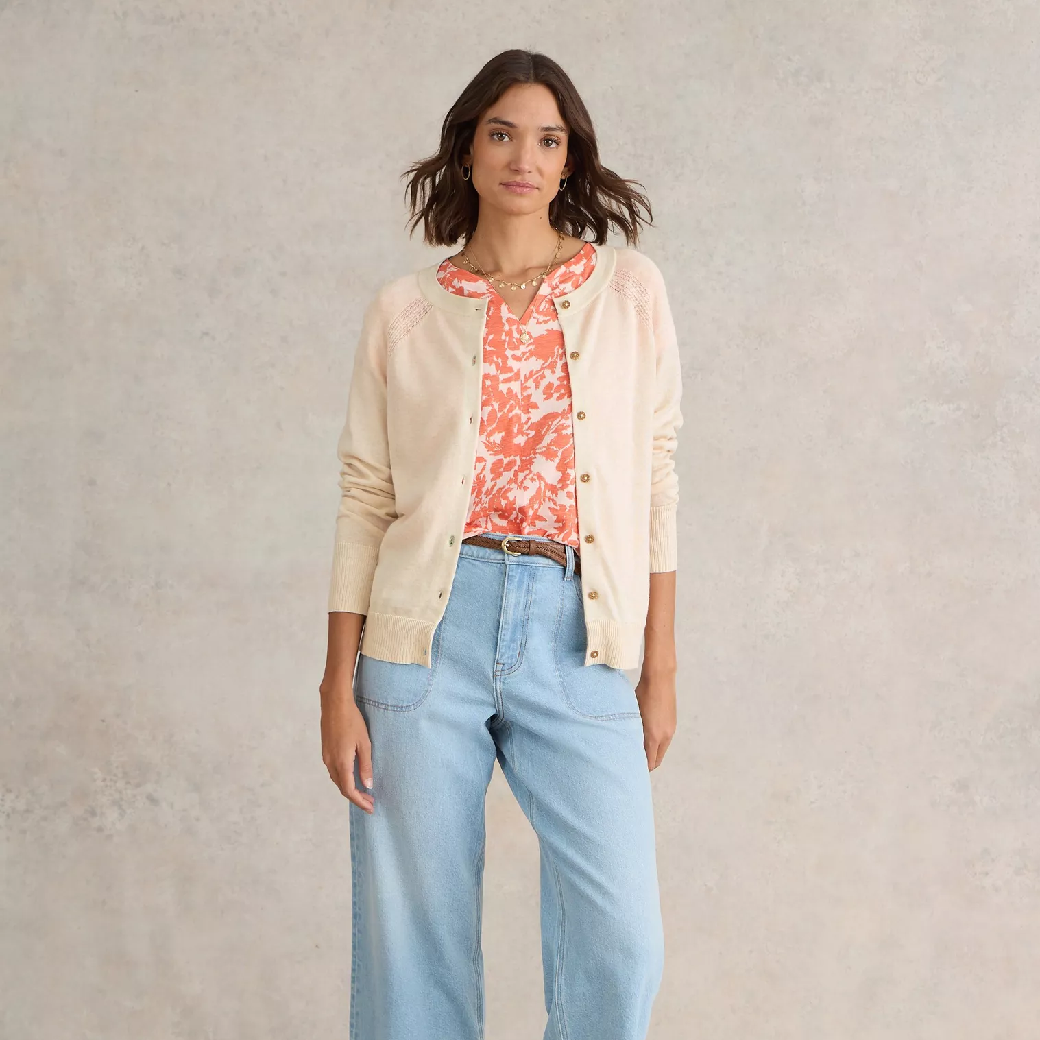 White Stuff Lulu Cardi - Natural White