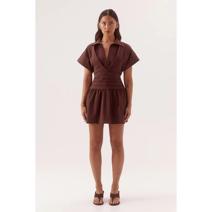 Sovere Lyra Mini Dress - Chocolate