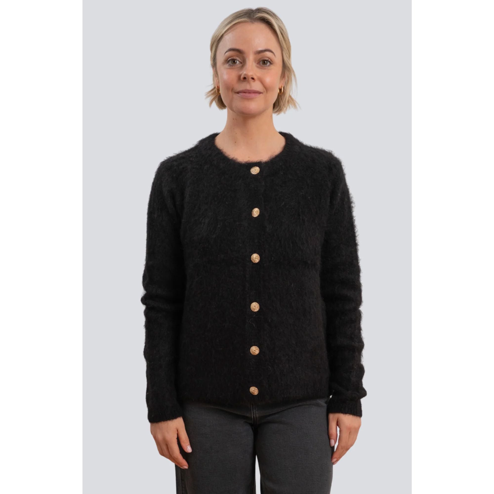 Maxted Brushed Cardigan - Black Maxted