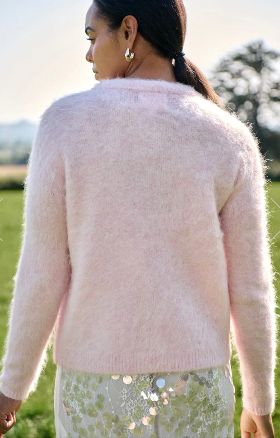 Maxted Brushed Cardigan - Blush Pink Maxted