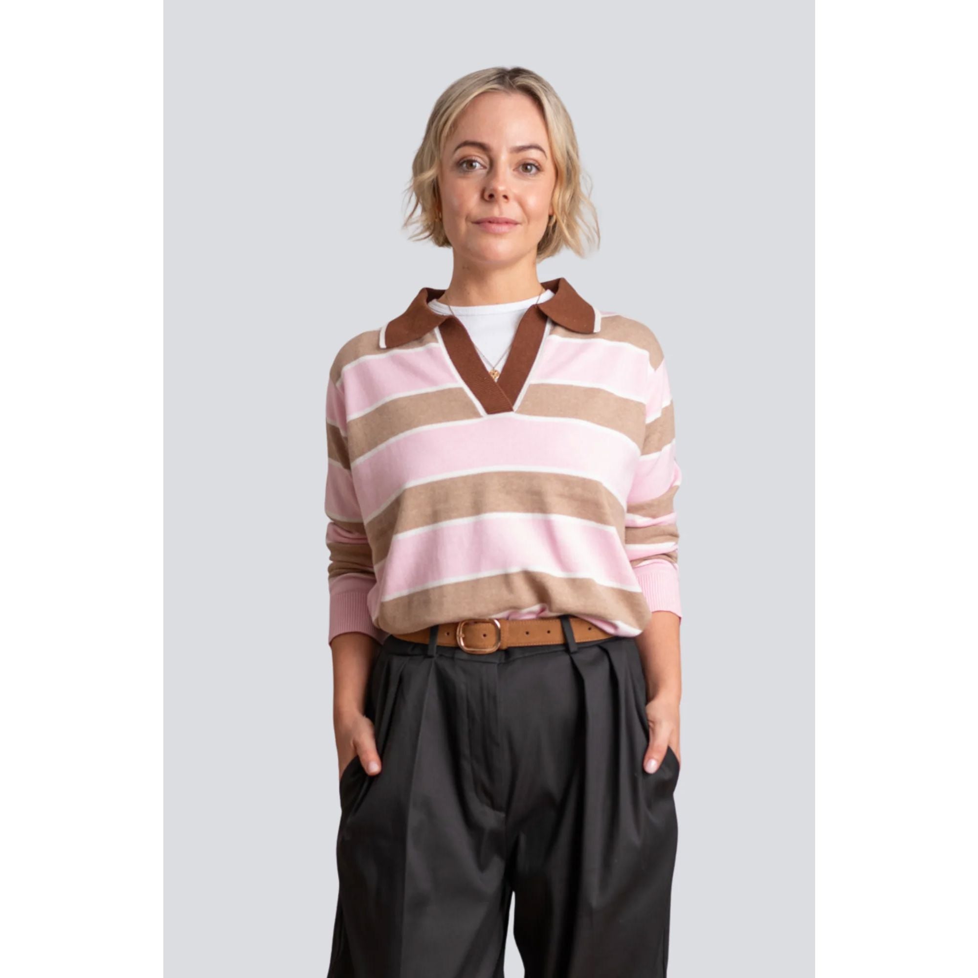 Maxted Stella Rugby Shirt - Pink Maxted