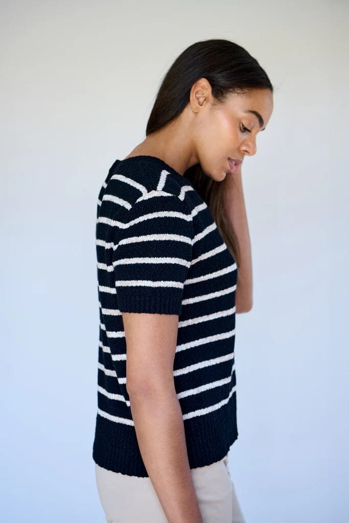 Maxted Stripe Knit Tee - Oat/Black Stripe Maxted