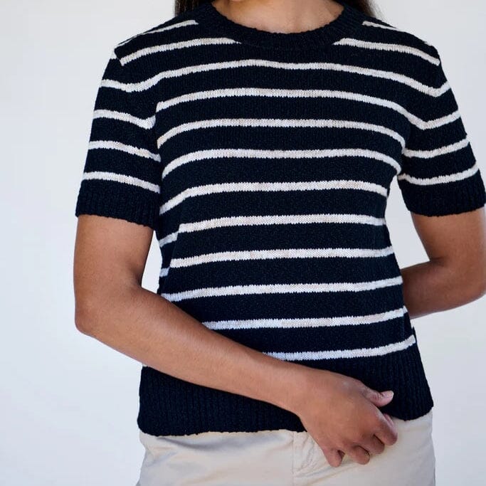Maxted Stripe Knit Tee - Oat/Black Stripe Maxted