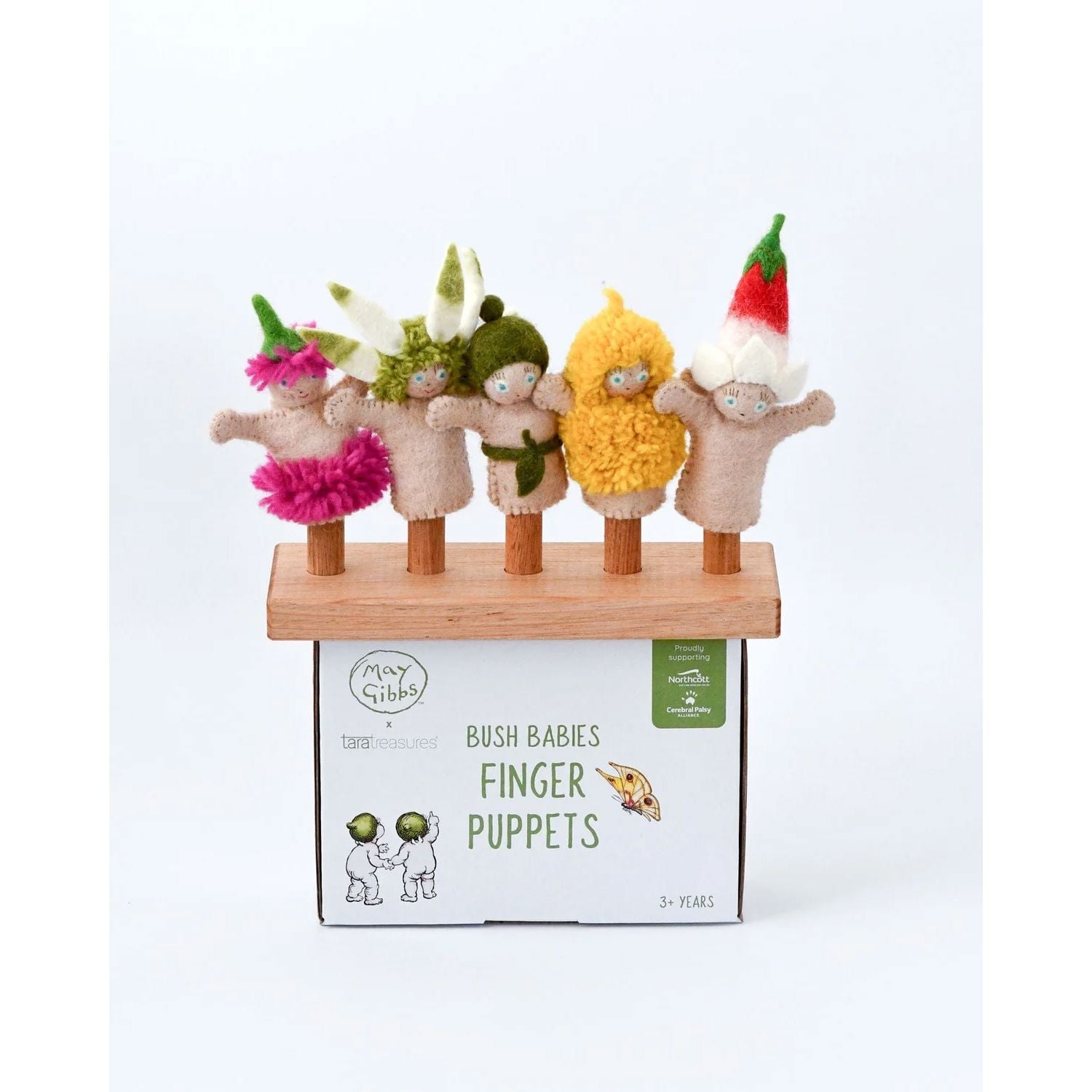 May Gibbs x Tara Treasures - Bush Babies Finger Puppet Set Kids Toy Tara Treasures 