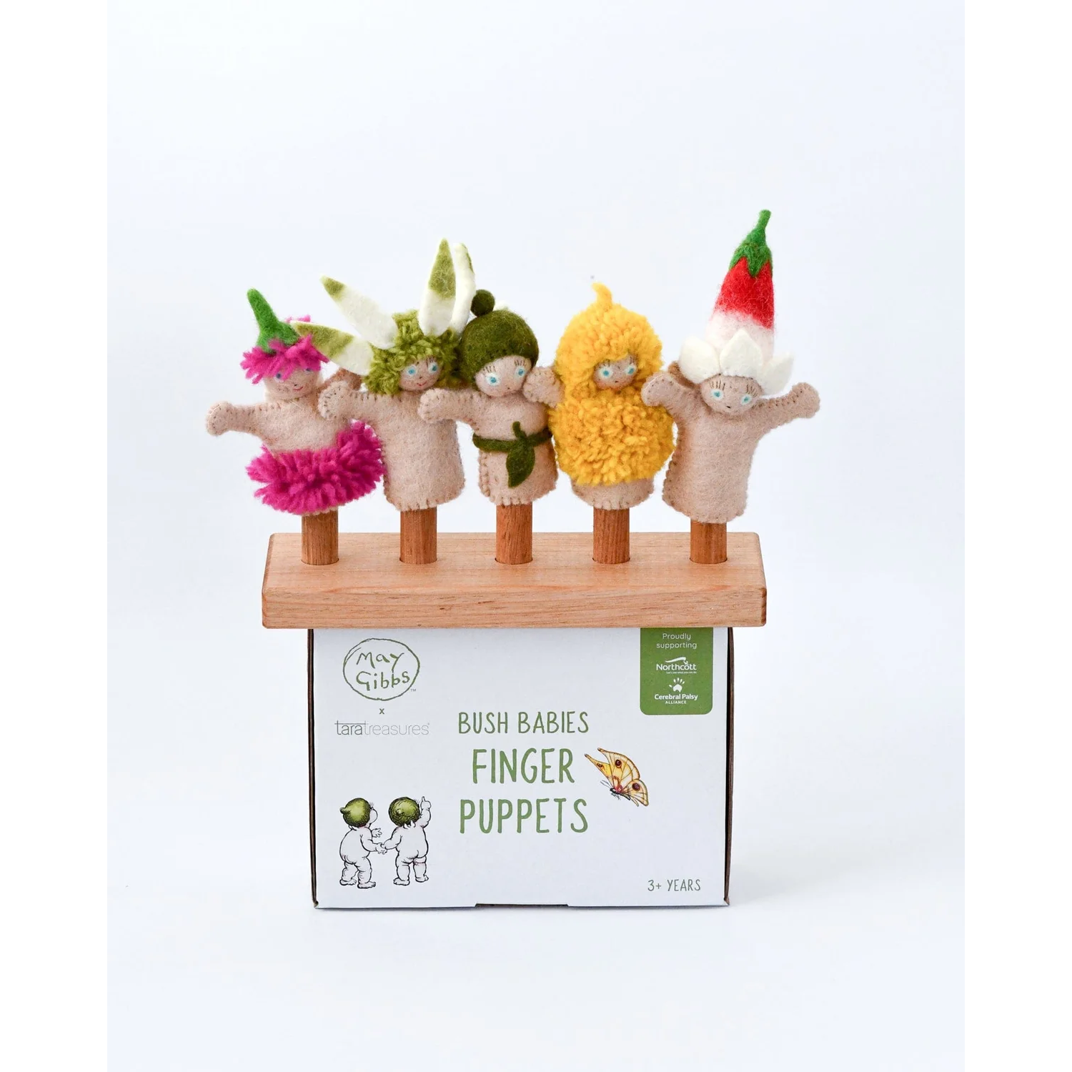 May Gibbs x Tara Treasures - Bush Babies Finger Puppet Set