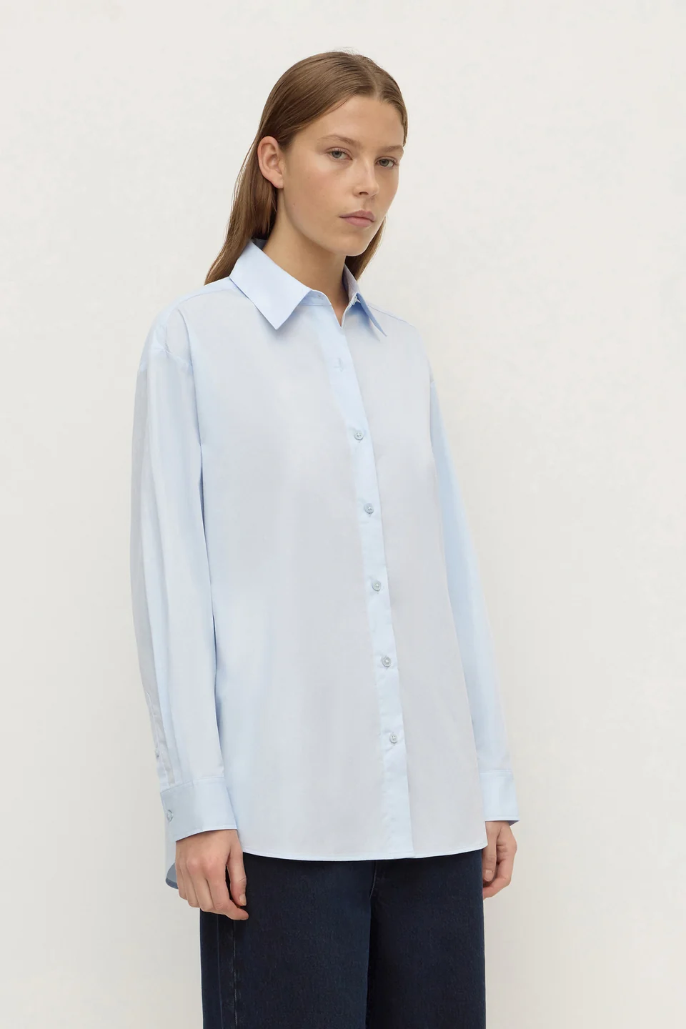 Assembly Label Micha Poplin Shirt - Powder Blue