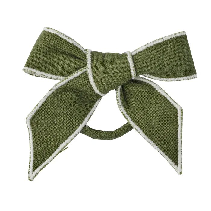 Milla Bow Napkin Ring - Olive/Ivory Napkin Rings Coast to Coast Home 