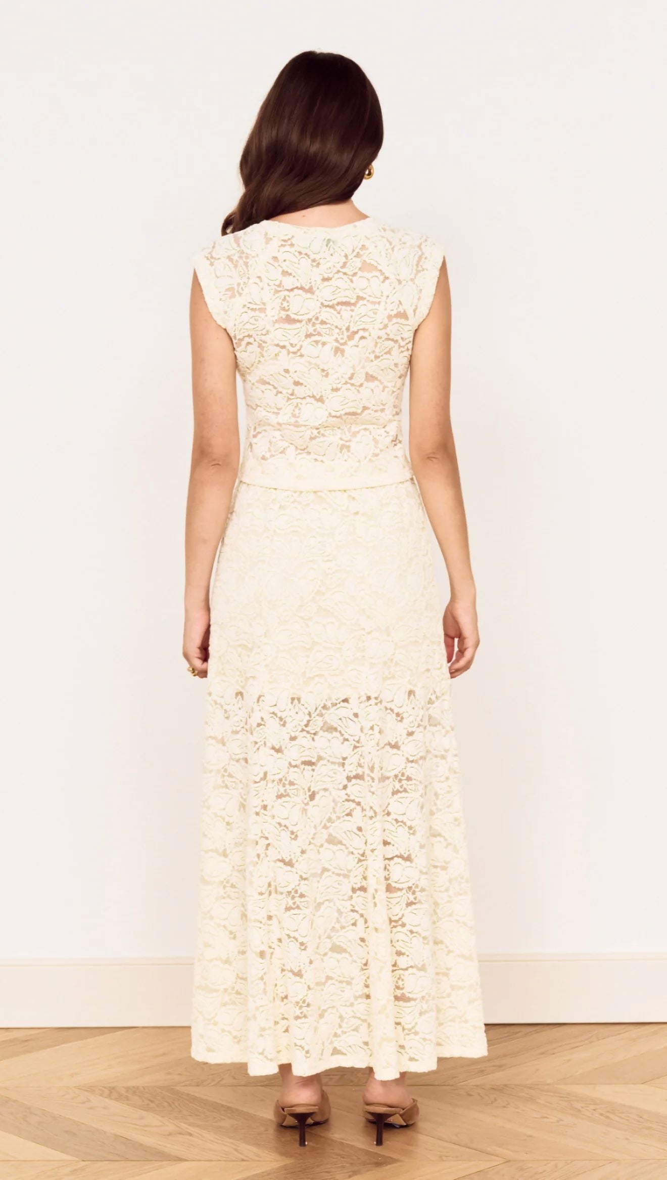 Minkpink Ophelia Lace Micro Tee - Cream Staple the label