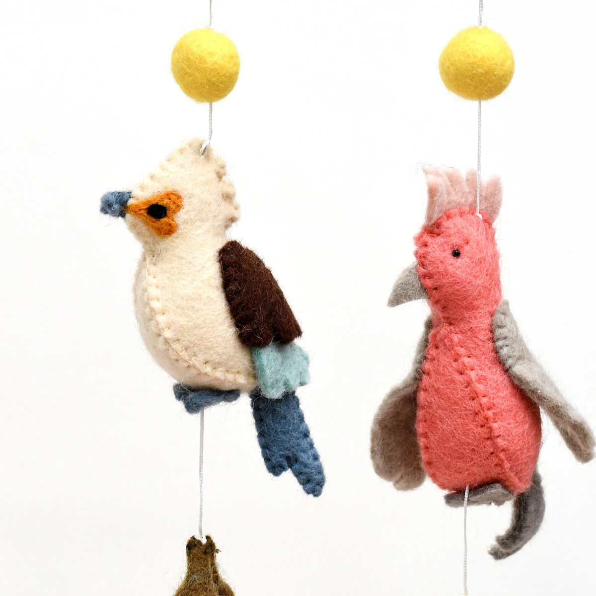 Tara Treasures Baby Nursery Mobile Hanging - Australian Birds - Cockatoo, Lorikeet, Galah and Kookaburra
