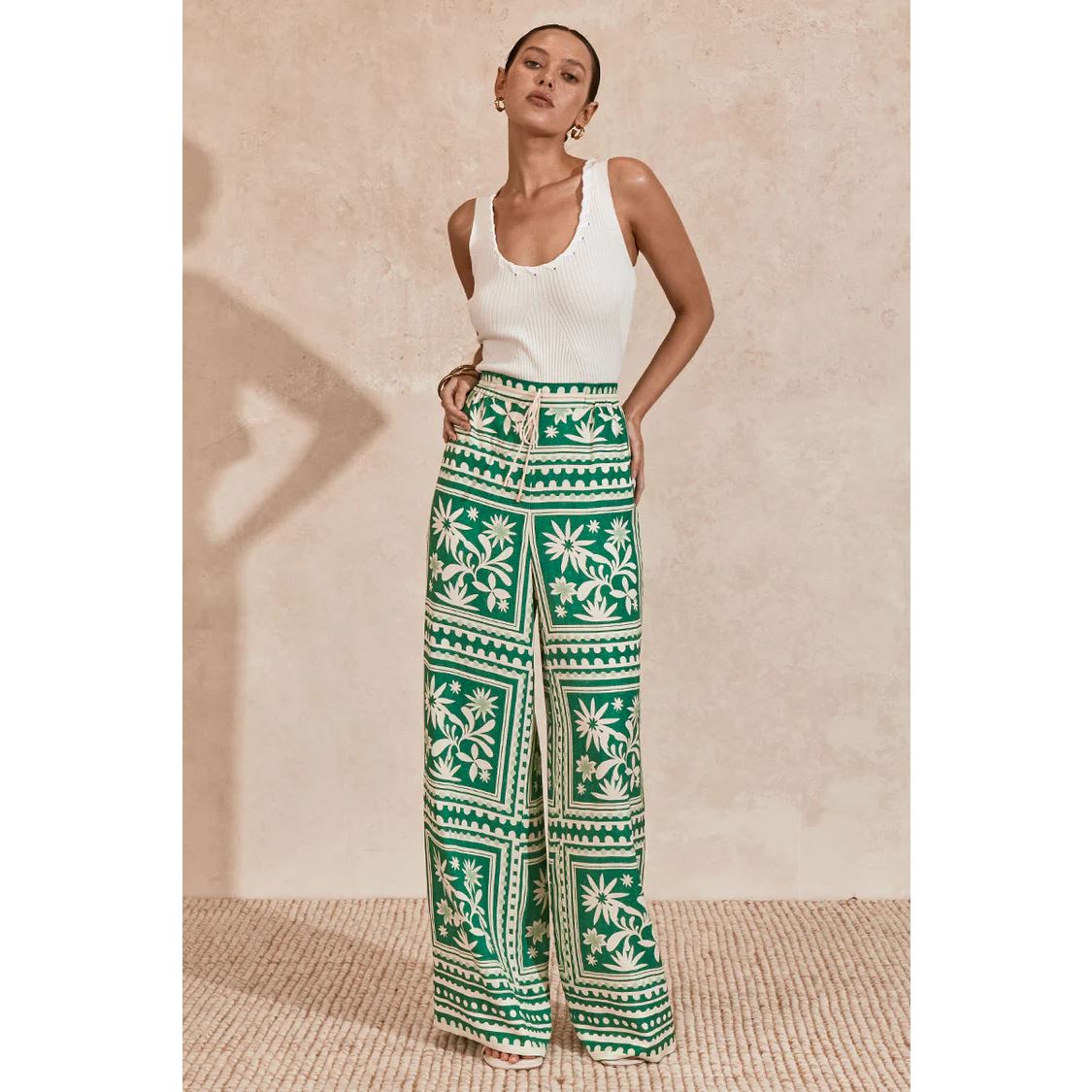 Mon Renn Losas Pant - Emerald Tile Mon Renn