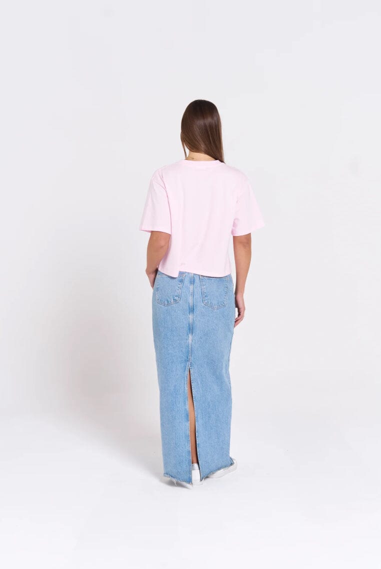 MTL Moto T-Shirt - Pink Boyfriend Tee with Winged Horse Eclectic House