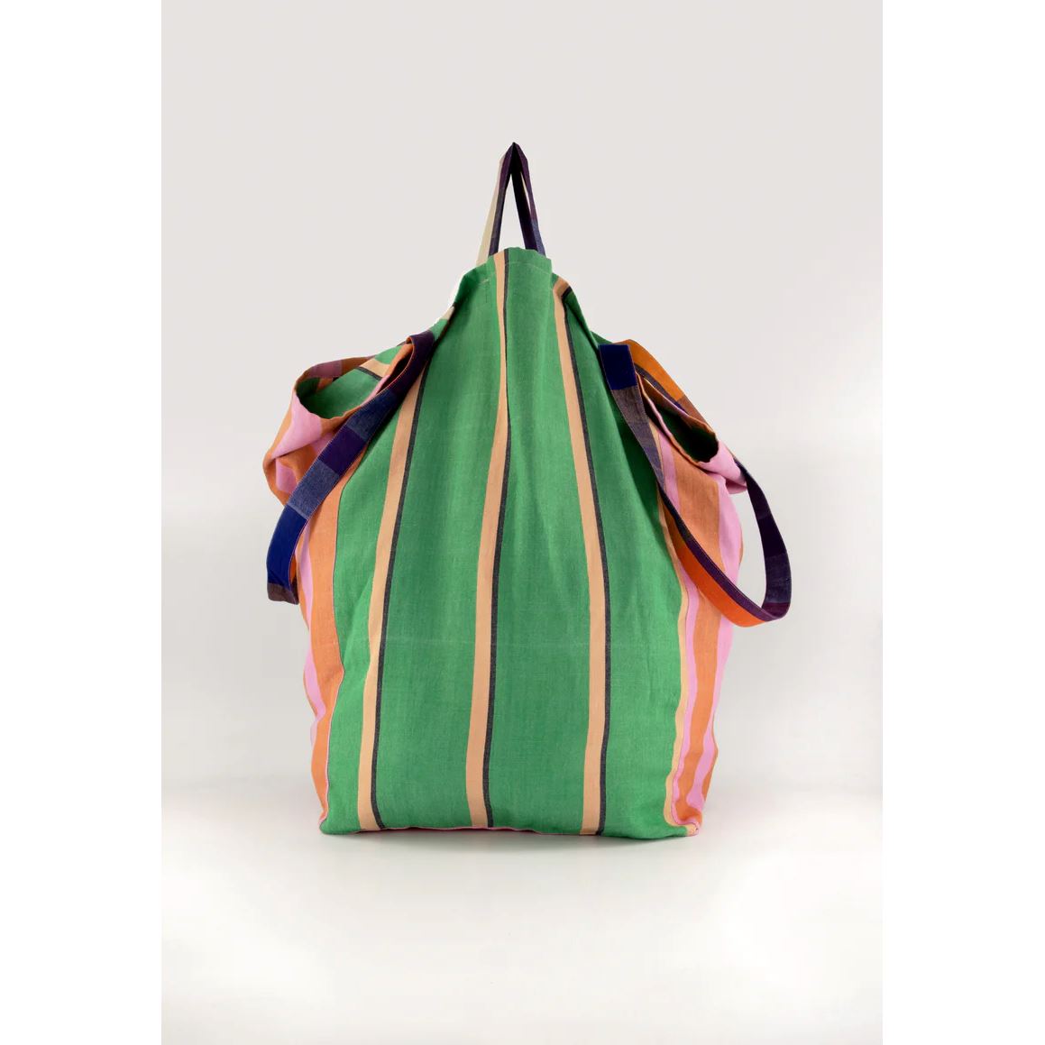 Nancybird Remnant Woven Tote - Pink & Green Nancybird