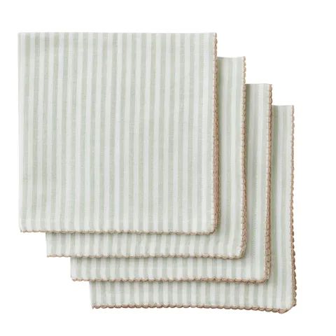 Natale Cotton Napkins Set of 4 - Sage Napkins Coast to Coast Home 