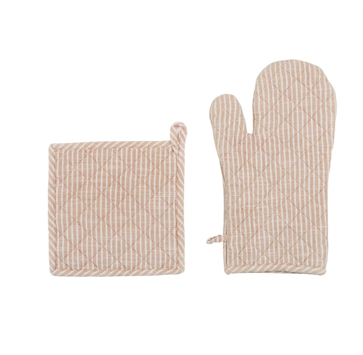 Neve Set of 2 Cotton Oven Mitt & Pot Holder - Terracotta Oven Mitt Coast to Coast Home 