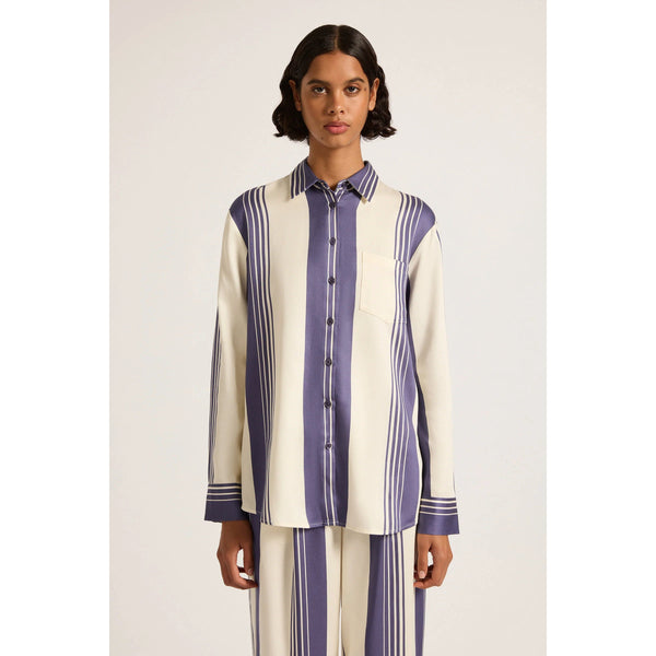 Nude Lucy Albion Tencel Shirt - Storm Stripe Nude Lucy